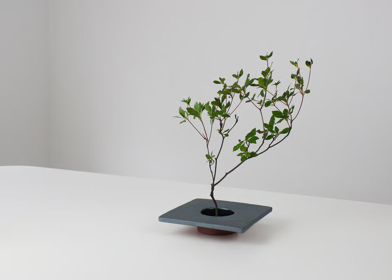 MYK KENZAN - Rei Pottery with Removable Φ60 Stainless Steel Kenzan