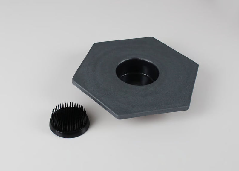 MYK KENZAN - Rei Pottery with Removable Φ60 Stainless Steel Kenzan