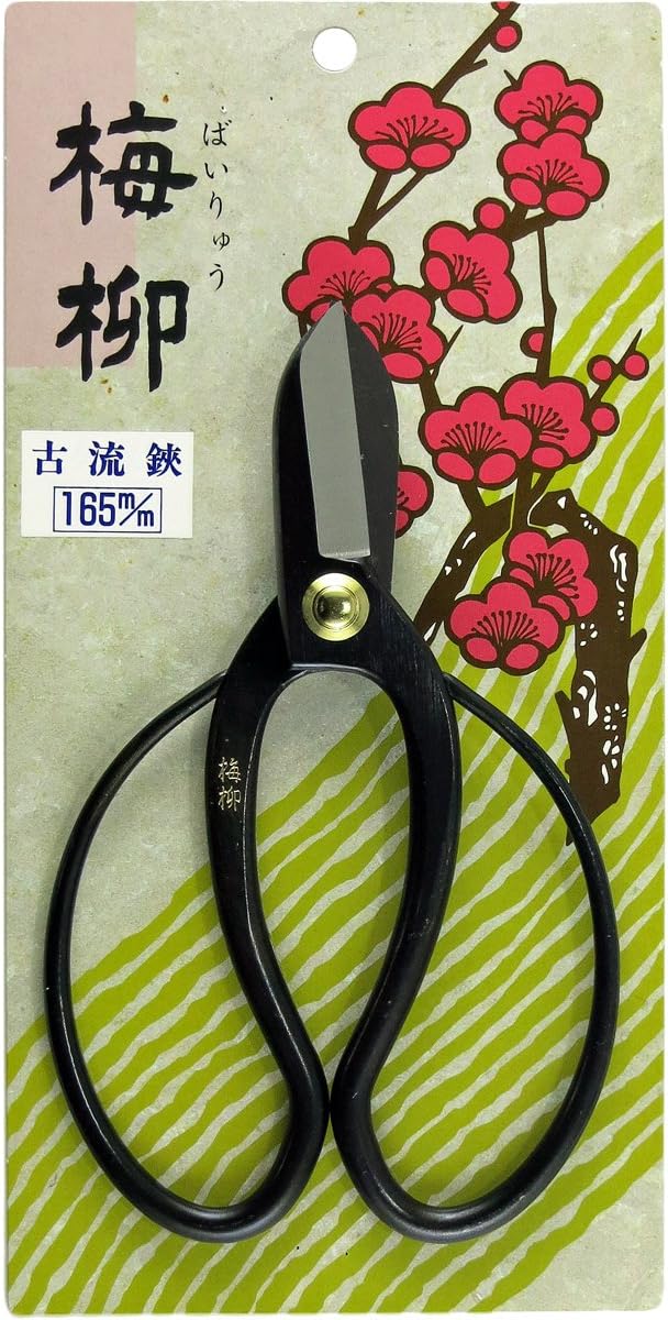 TSURUMAKI BAIRYU Flower Arrangement Scissors 165 mm Forged Polished Type No.1012