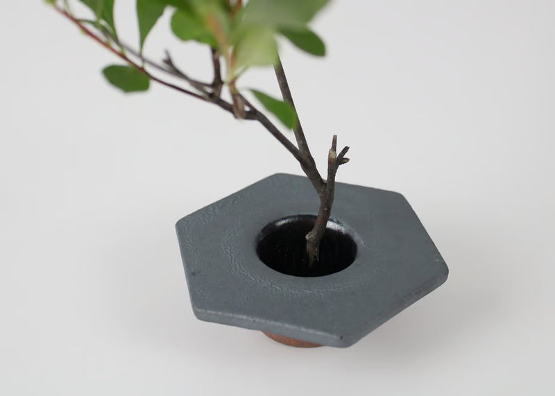 MYK KENZAN - Aya Pottery with Removable Φ23 Stainless Steel Kenzan 3 Set