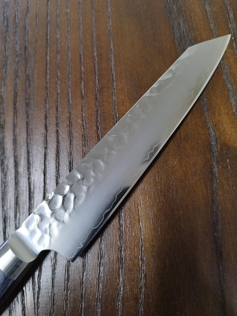 AUS10 Hammered Kiritsuke Petty 145 mm Navy Blue Plywood Handle