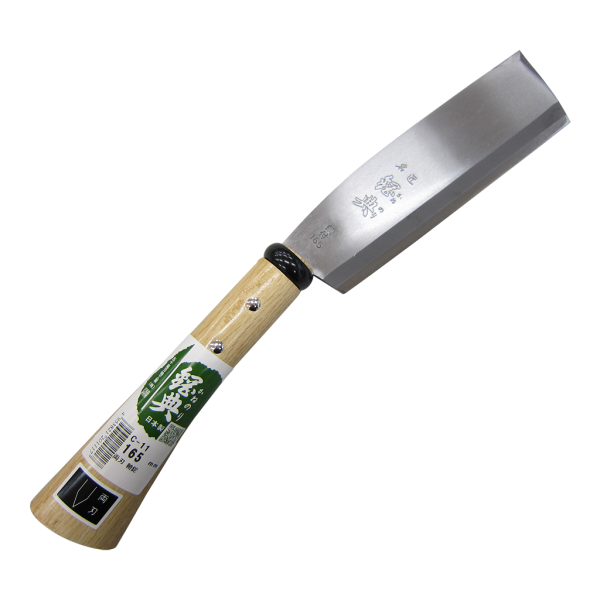 KANENORI Double-Edged Hatchet Steel Edge with Sheath 165 mm or 180 mm