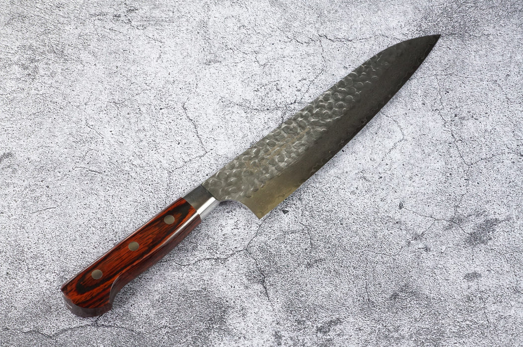 Sakai Takayuki Hammered Damascus Stainless Steel Alloy 33 Layers Double Bevel Gyuto Knife 210mm 07395