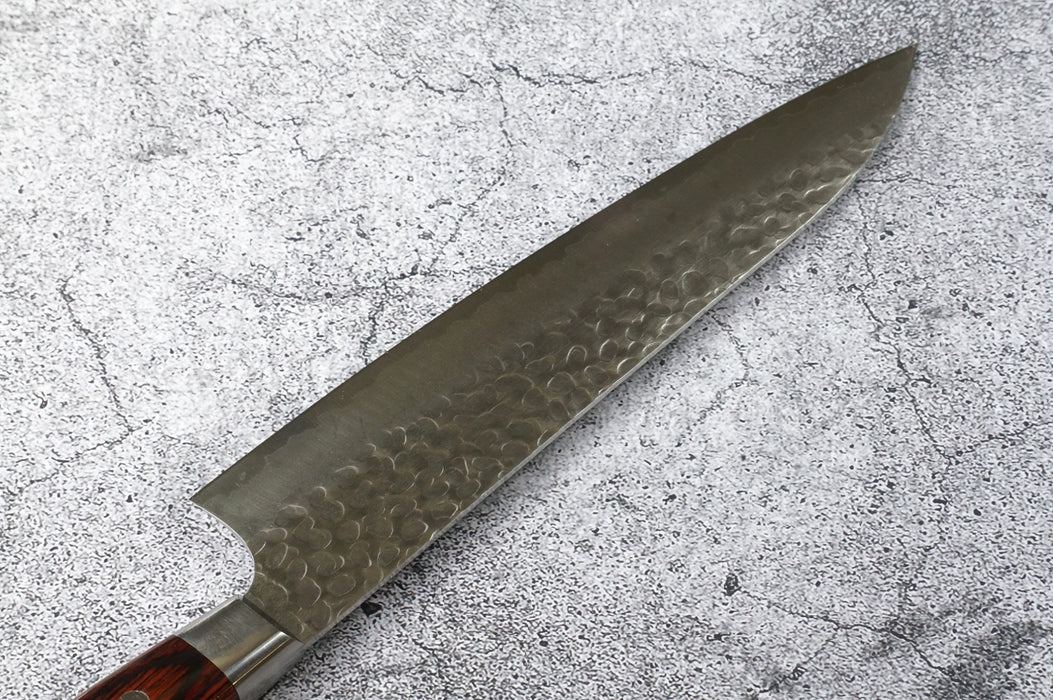 Sakai Takayuki Hammered Damascus Stainless Steel Alloy 33 Layers Double Bevel Gyuto Knife 210mm 07395