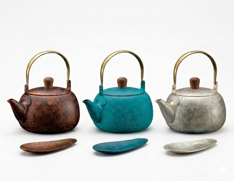 ARTiSAN ORI-EN Set of Teapot and Tea Leaf Scoop
