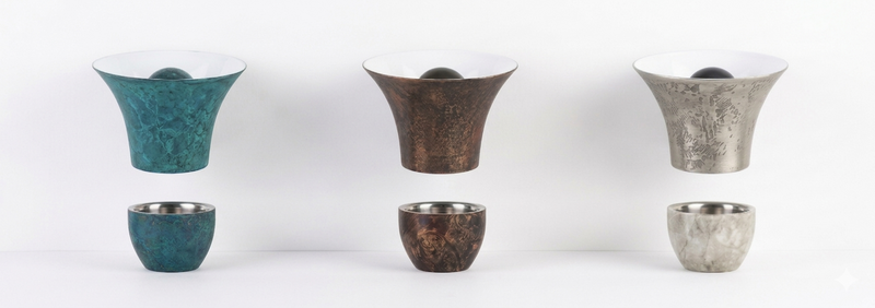 ARTiSAN ORI-EN Stainless Wall Sake Cup