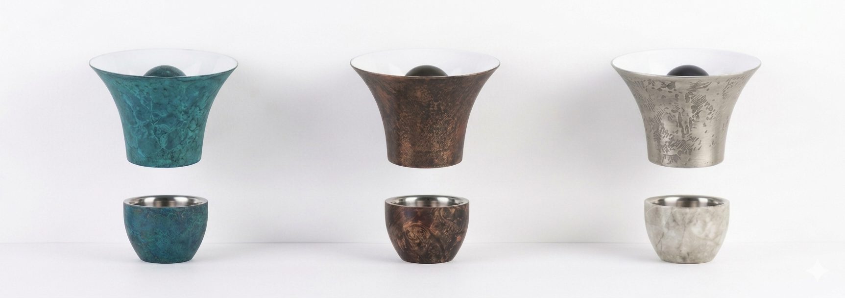 ARTiSAN ORI-EN Stainless Wall Sake Cup