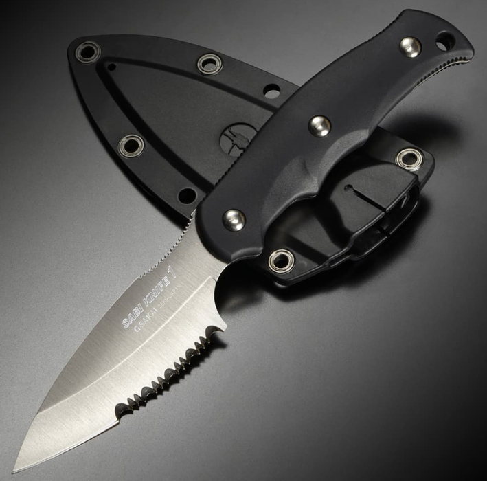 G.SAKAI Sabi Knife 1 Half Serrated Blade Black or Yellow