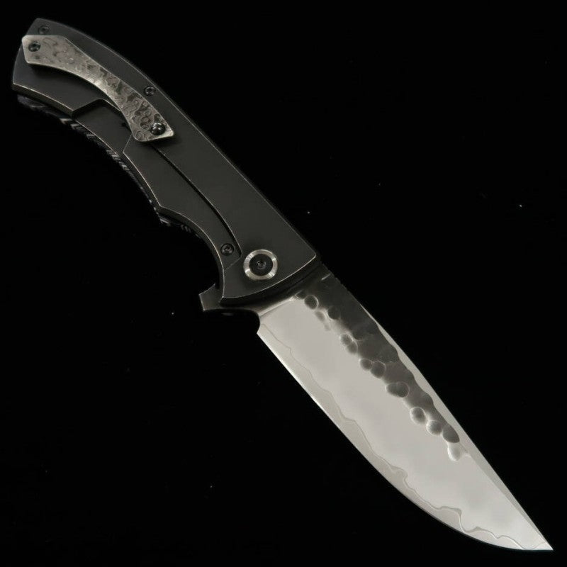 Nigara Folding Knife SG2 Black Hammered Blade G10 Handle Blade Length 100 mm