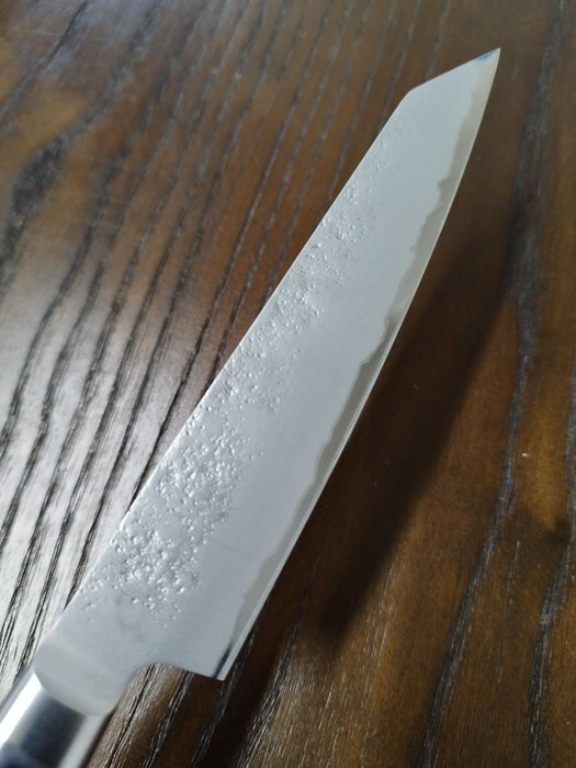 Blue＃2 Steel Nashiji Kiritsuke Petty 145mm Navy Blue Plywood Handle