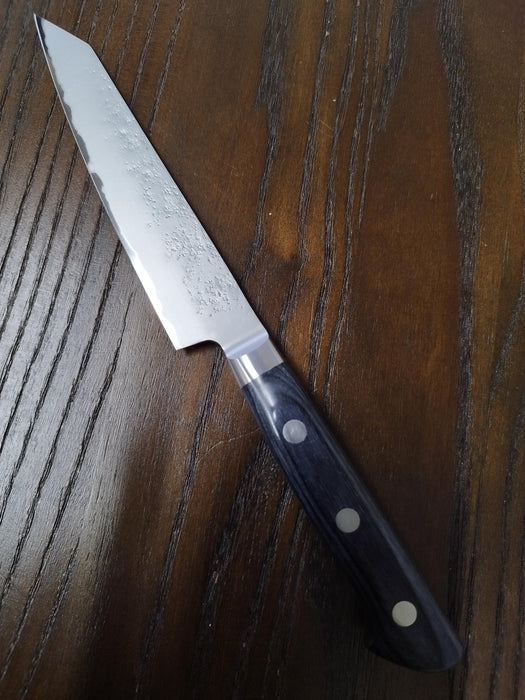 Blue＃2 Steel Nashiji Kiritsuke Petty 145mm Navy Blue Plywood Handle