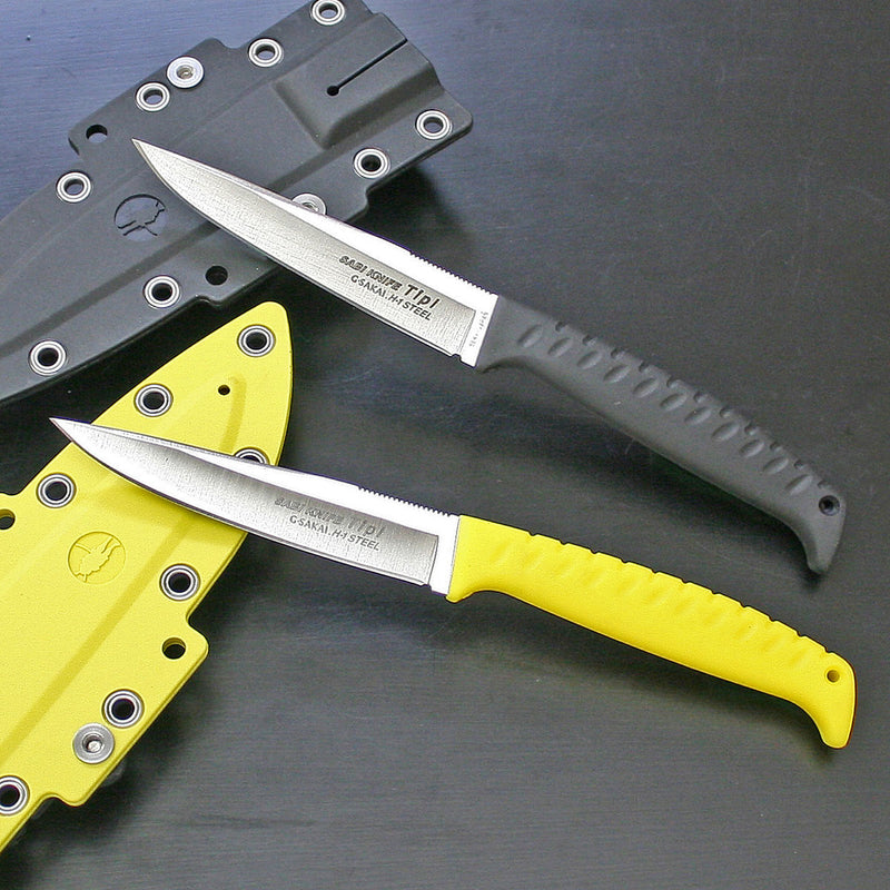 G.SAKAI Sabi Knife - Tipi Blade Length 96 mm Black or Yellow