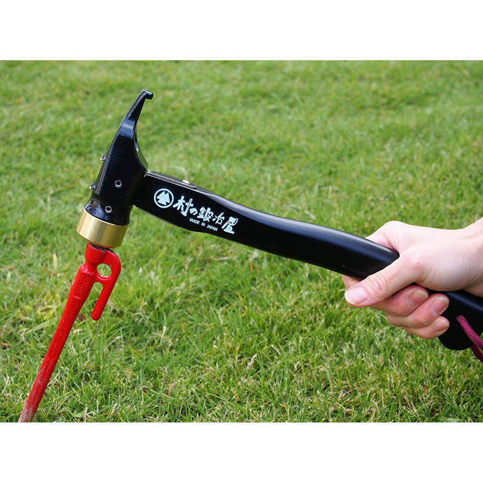 Forged Tent Peg Hammer Black Cation Electrode Coating & Brass Head Made in Tsubame-Sanjo　