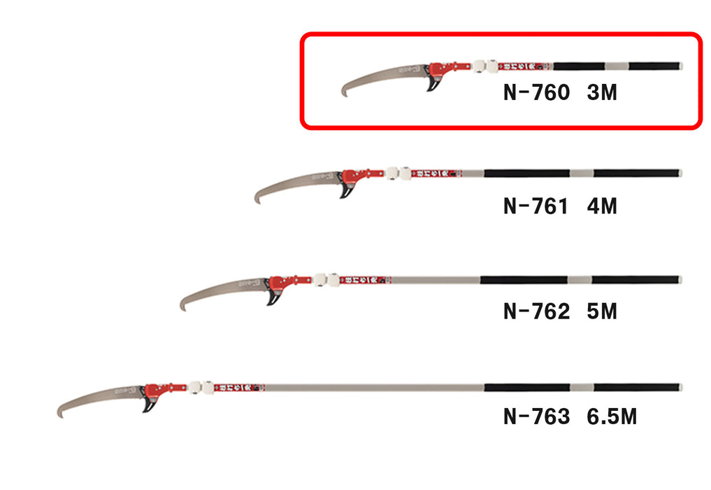 NISHIGAKI Pruning Saw Branching 3 m (5-step telescopic) N-760