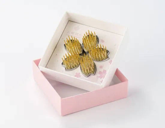 ISHIZAKI MIYABI Sakura Brass Needles Ikebana Kenzan for a Flower Arrangement