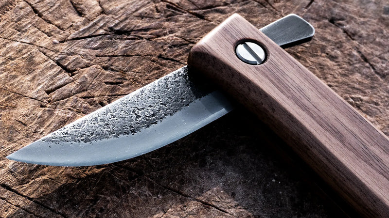 KAKURI Folding Outdoor Knife WK-3 White Steel No.2 Blade 65 mm Made in Tsubame-Sanjo Japan