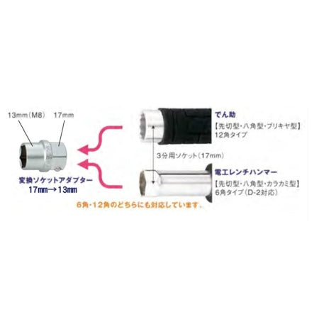 DOGYU Electric Works Hammer Conversion Socket Adapter 01358