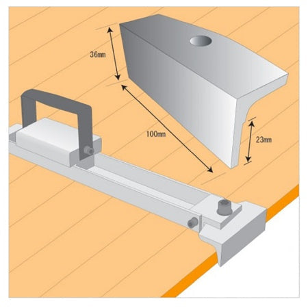 DOGYU Interior Tool Floor Tool Pulling Plate For Box-Type Slide Hammer For Extra Large 18mm Total Length 100 mm Height 36 mm 01453