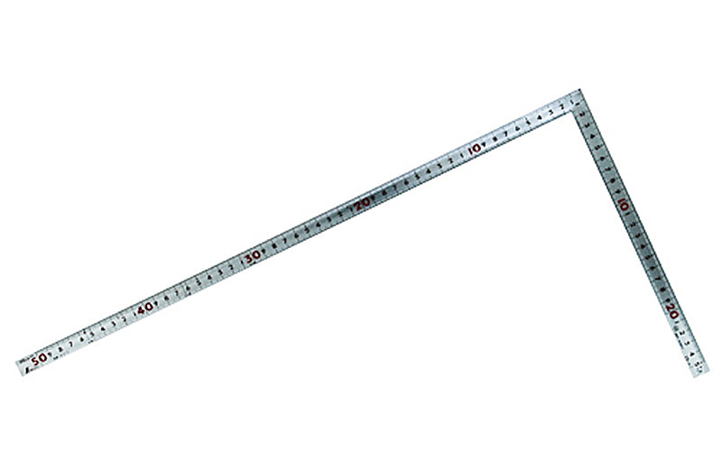 SHINWA 10373 Carpenter's Square Thick Corner Hard Chrome Finish with Inside Scales and Square Scale 50 cm