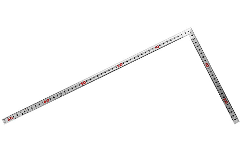 SHINWA 10639 Carpenter's Square Flat Corner Hard Chrome