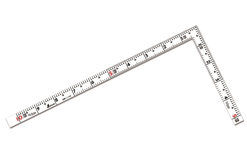 SHINWA 11102 Carpenter's Square Flat Corner White 1 shaku