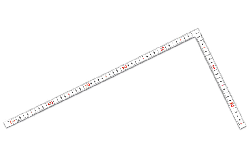 SHINWA 11106 Carpenter's Square Flat Corner White 50 cm/1 shaku 6 sun