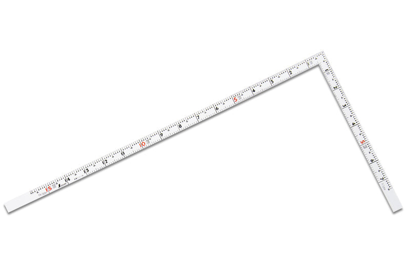 SHINWA 11110 Carpenter's Square Flat Corner White 1 shaku 5 sun/50 cm