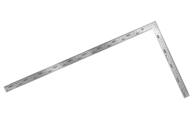 SHINWA 11207 Carpenter's Square Wide Polish Finish 50 cm with 6 Scales