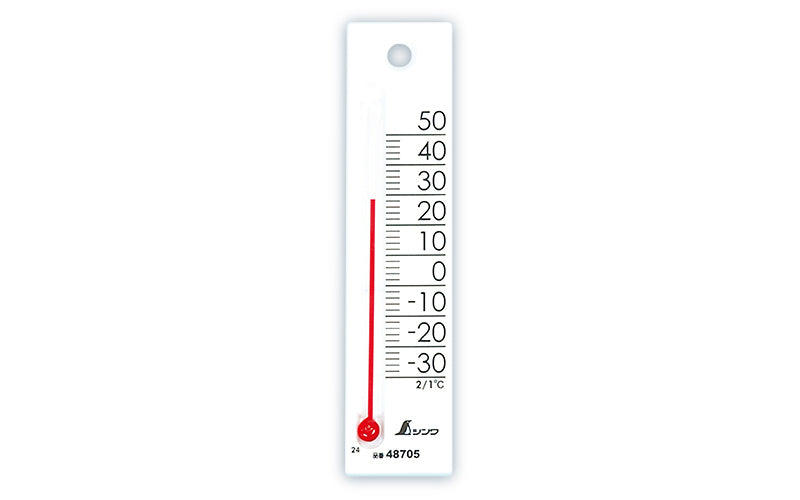 SHINWA 48705 Thermometer "Petit Thermo Square" Vertical 12 cm White
