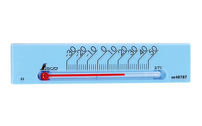 SHINWA 48787 Thermometer "Petit Thermo Square" with Magnet Horizontal 13.5 cm Blue