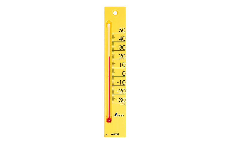 SHINWA 48796 Thermometer "Petit Thermo Square" Vertical 20 cm Yellow