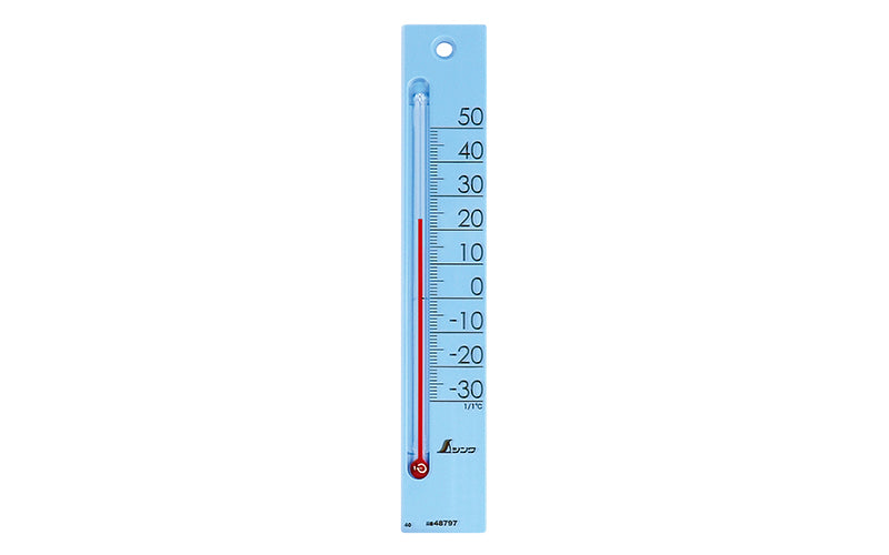 SHINWA 48797 Thermometer "Petit Thermo Square" Vertical 20 cm Blue