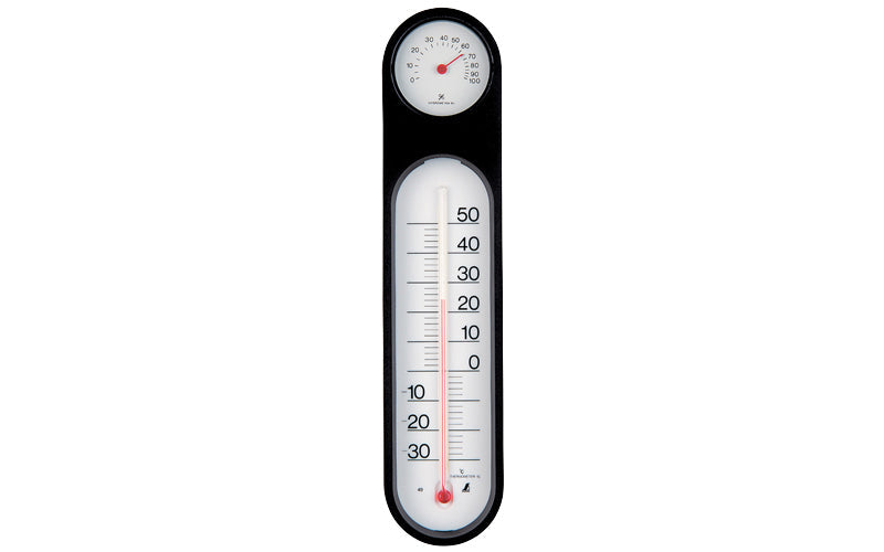 SHINWA 48929 Thermo/Hygrometer Black and White