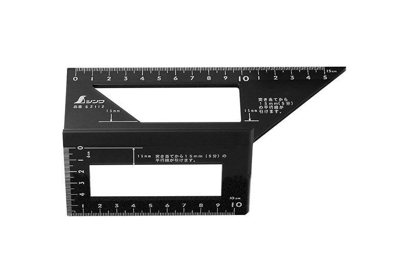 SHINWA 62112 Miter Rule 3D 45 Degree 90 Degree Polycarbonate