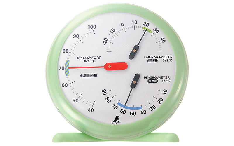 SHINWA 70480 Thermo/Hygrometer and Discomfort Index Meter R-1 Green