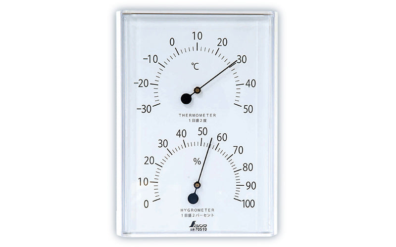 SHINWA 70510 Thermo/Hygrometer W-1 White