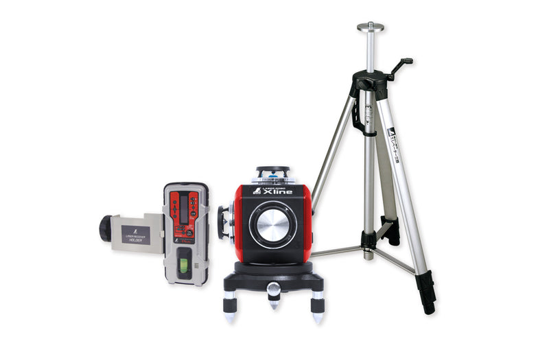 SHINWA 71617 Laser ROBO X line Red with Receiver and Tripod