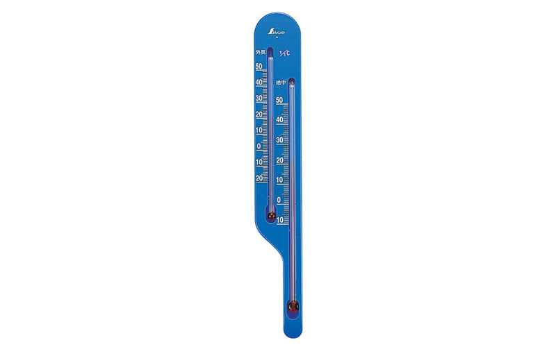 SHINWA 72639 Thermometer for Ground Temperature with Air Temperature O-4 Blue