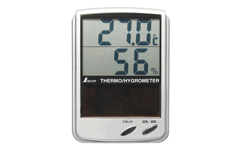 SHINWA 72989 Digital Thermo/Hygrometer with Solar Panel B Maximum and