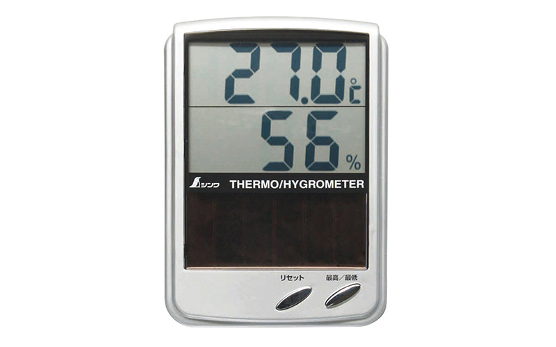 SHINWA 72989 Digital Thermo/Hygrometer with Solar Panel B Maximum and Minimum