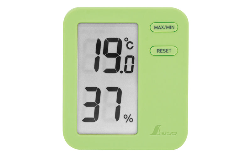 SHINWA 73049 Digital Thermo/Hygrometer Home A Green with Clear Package