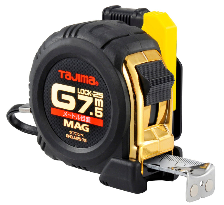 TAJIMA SFGLM25-75BL G-Lock Magnet Claw 25 7.5m Metric Scale w/Holder