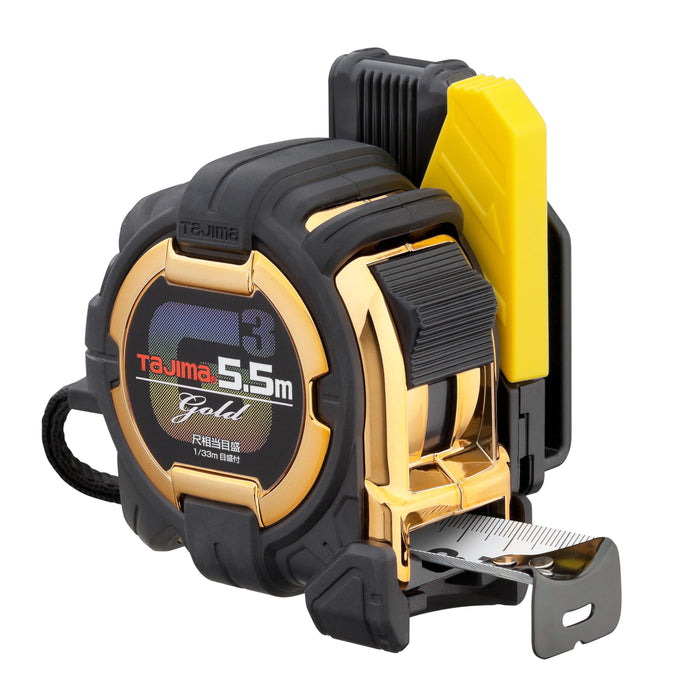 TAJIMA SFG3GL2555SBL G3 Gold Lock-25 5.5m w/Shaku Scale w/Holder