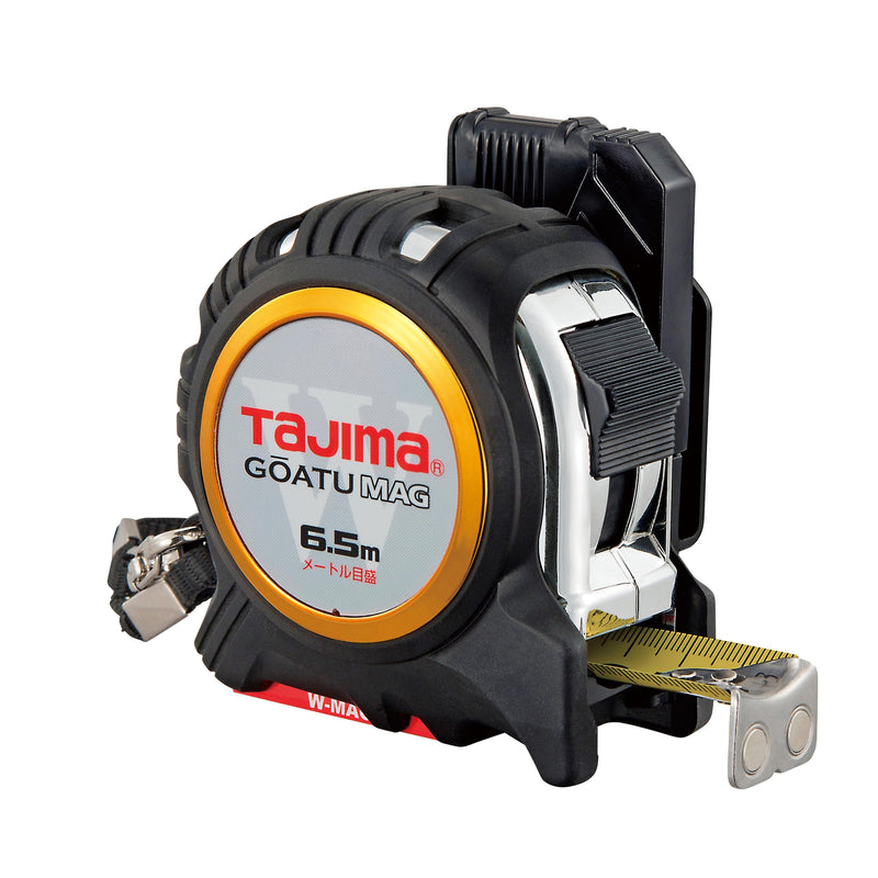 TAJIMA GASFGLWM2565 Thick Metal G Lock Double Magnet 25 6.5m Metric Scale w/Holder