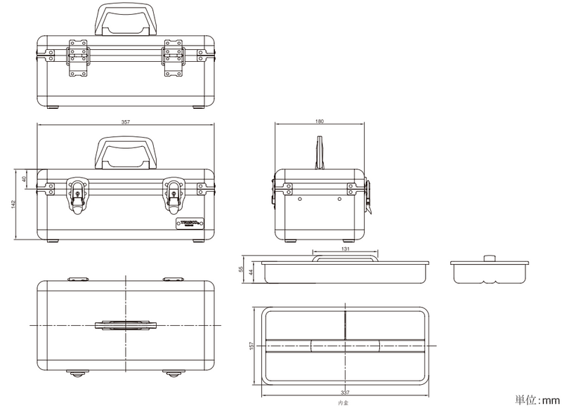 TRUSCO Aluminum Case TACN-35