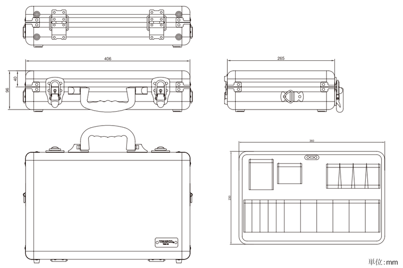 TRUSCO Aluminum Trunk TAC-10
