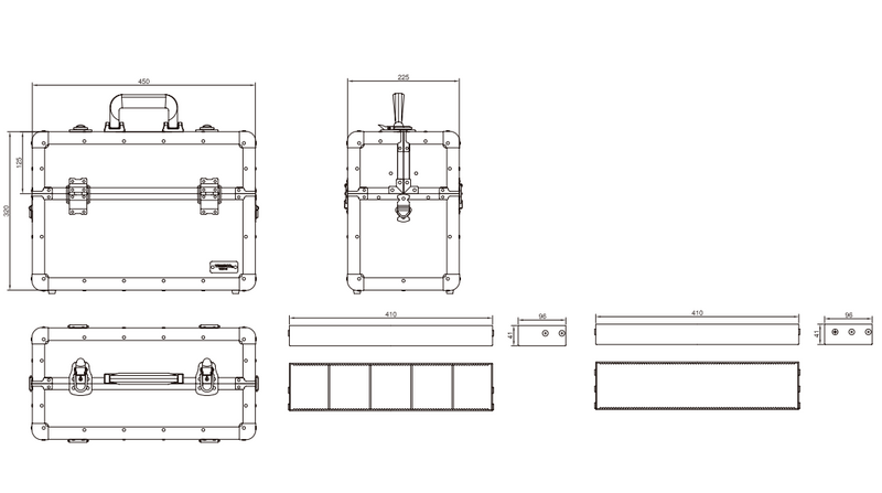 TRUSCO Aluminum Case TACR-45