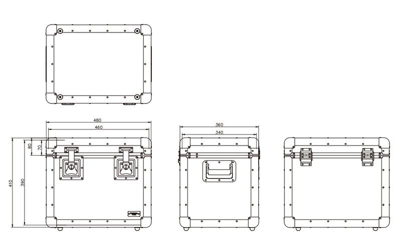 TRUSCO Aluminum Trunk TAC-480OD