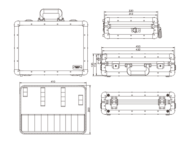 TRUSCO Aluminum Trunk TACT-450