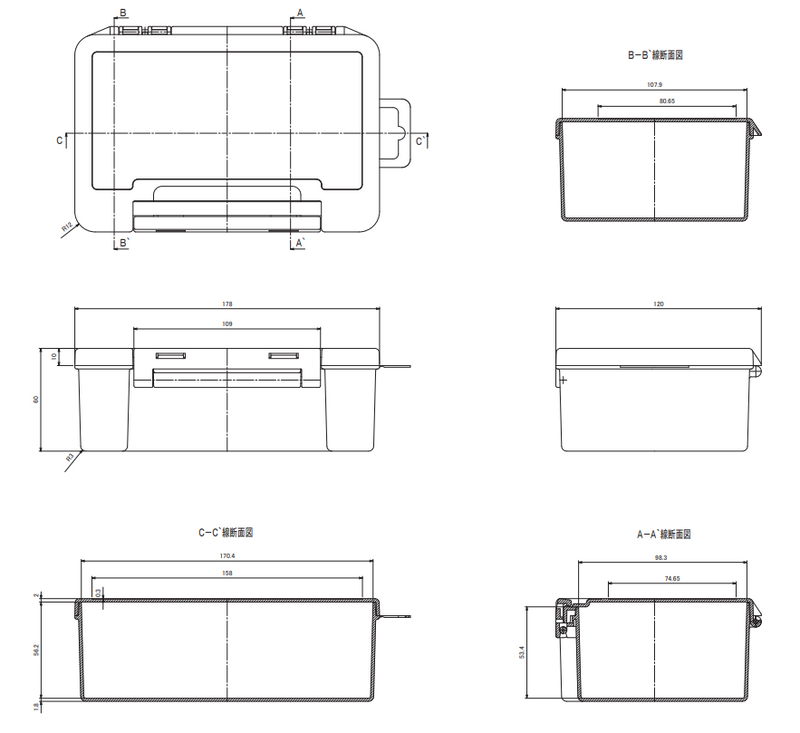 TRUSCO Parts Case w/o  Partition TPC-O3L